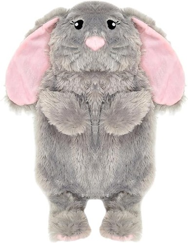 Grey bunny hot water bottle - water,