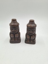 Thorn Arts Medicine Man Tiki Tribal Totem Figurines Wooden Carved 9.5 cm Vintage