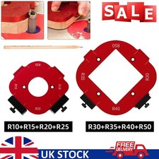 2 Pcs 4 in 1 Corner Radius Jig Aluminum Alloy Router Template Tool Woodworking