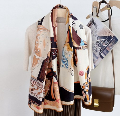 Mulberry silk scarf shawl wrap - silk,