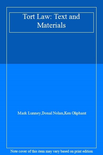 Tort law text and - tort,