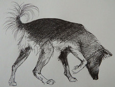 Original black pen & ink line