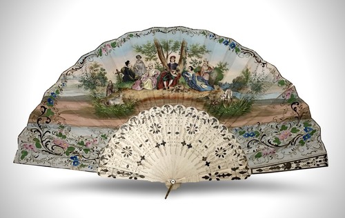 Antique french fan c1800 - fan, hand