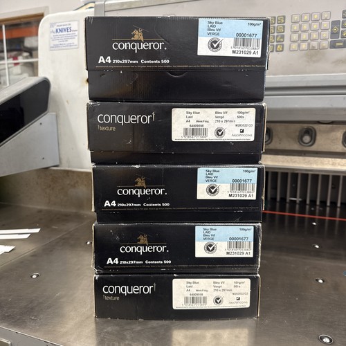 Conqueror sky blue laid 100g - blue,