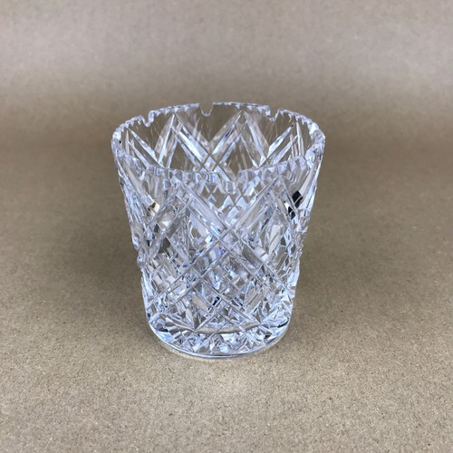 Vintage cut crystal votive - crystal,
