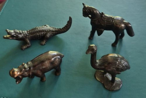 Brass animal figures - brass,