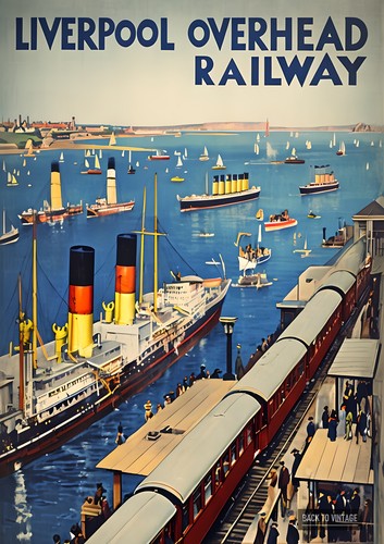 Liverpool overhead railway - liverpool,