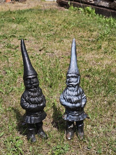Vintage pair cast iron garden - cast,