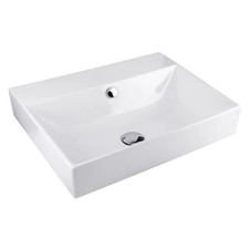 BagnoDesign 600mm white funktion countertop/wall mounted Basin. 