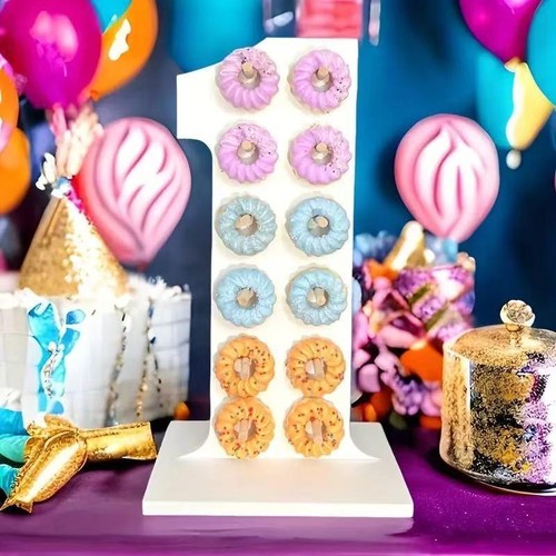 Number wooden donut - number,
