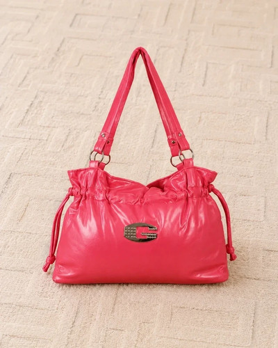 Coral pink faux leather - pink,