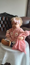 Rebourn Baby Girl/Boy Soft Body Vinyl Head Soft Body Doll Blond Hair