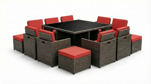 16pc rattan garden furniture - rattan,