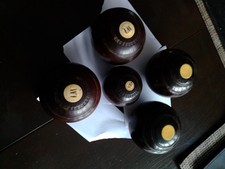 Old Wooden Crown Green Bowls -