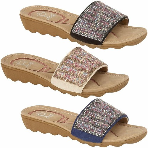 Ladies low wedge sandals women - ladies,