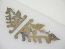 Antique Brass Brackets Ends PARTS Loo Vintage Old Toilet Roll Holder Mounts