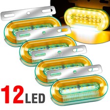 12V Truck Side Marker Light Dynamic LED Yellow Trailer Lorry Van Bus Caravan