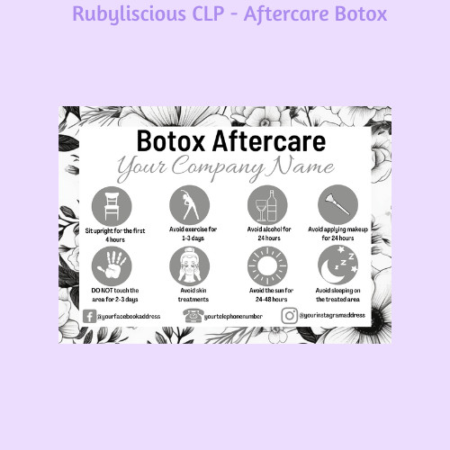 Personalised botox aftercare - personalised,