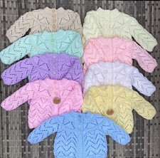 NEW BABY HAND KNITTED MATINEE-COAT/CARDIGAN