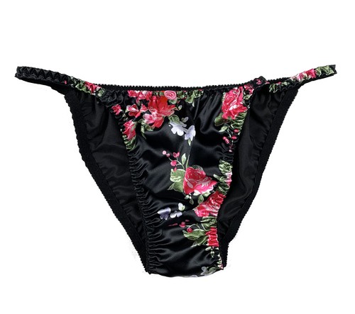 Satin floral feminine sissy - satin,