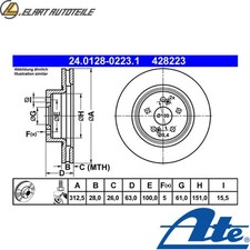 2x BRAKE DISCS 24.0128-0223.1