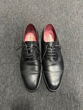 Barker Black Oxford Semi Brogue Dress Shoes - UK 12G (EU47.5) - Great Condition