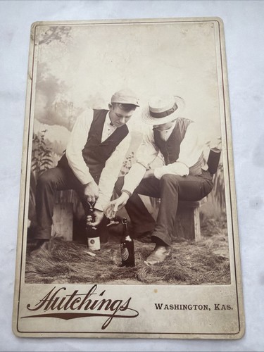 Antique cabinet card photo men - antique,
