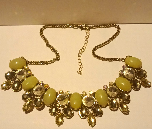 Gold tone statement pendant - gold,