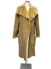 NICOLE FARHI CAMEL SHEEPSKIN