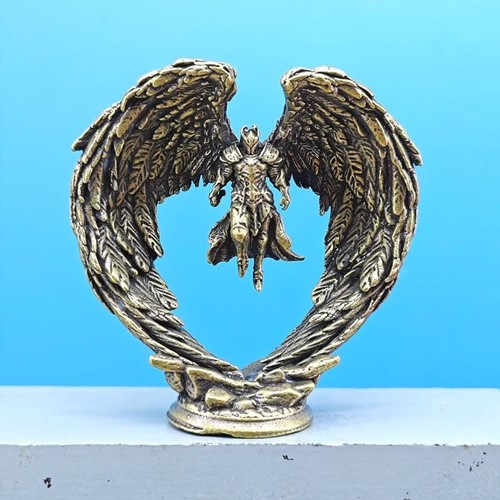 Vintage brass winged angel - vintage,
