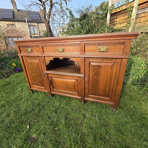 Antique oak sideboard - antique,