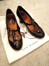 Lovely Chie Mihara Block Heel Mary Jane Shoes Size 12 EU 38