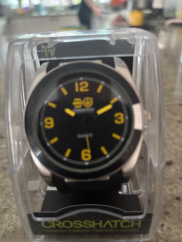 New crosshatch watch black - new,