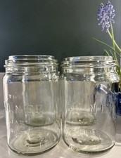 Set of 4 Vintage Glass Kilner