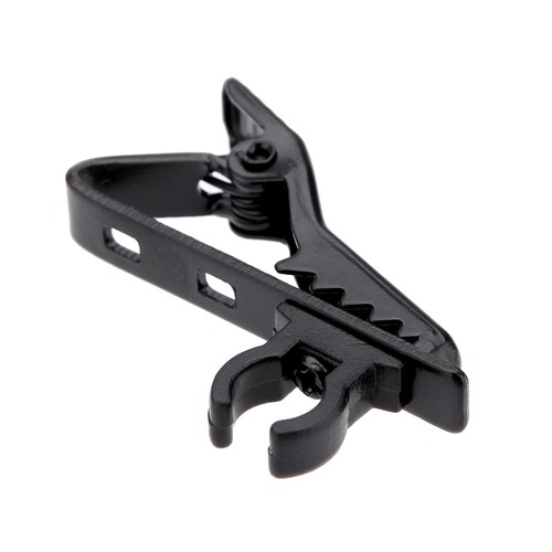Microphone lapel tie clip - clip, for
