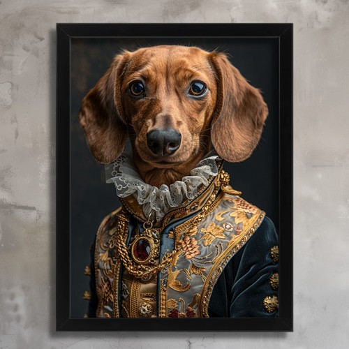 Dachshund wall art - art, vintage