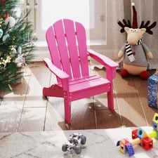 All-Weather HDPE Toddler Lawn Chair Kid’s Adirondack Chair-Pink
