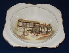 LARGE VINTAGE ENGLISH SANDLAND WARE STAFFORDSHIRE BOWL IN GOOD CONDITION