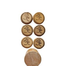 6 Vintage KEPKYPA GREECE WOOD