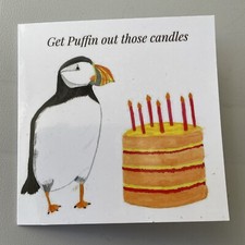 Puffin Birthday Card With