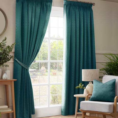 Pair pencil pleat curtains - of,
