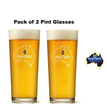 Fosters Glass Pint Glasses