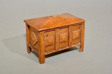 Antique miniature oak coffer