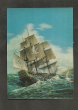 Postcard Lenticular 3D postcard Sailing Ship