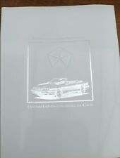 chrysler le baron convertiblend Coupe Sales Brochure