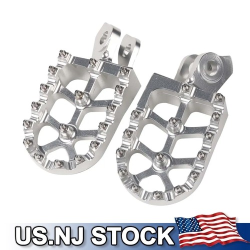 Silver foot pegs footpegs - foot,