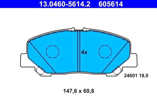 Disc brake pad set - set, fits