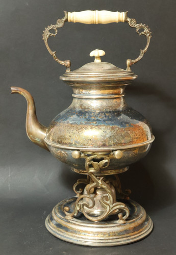 Antique silver tea - antique, kettle