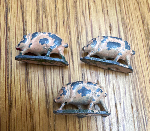 Vintage painted lead metal - metal, pig