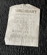 Vintage WALMART Receipt July